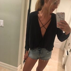 Urban outfitters grey long sleeve top